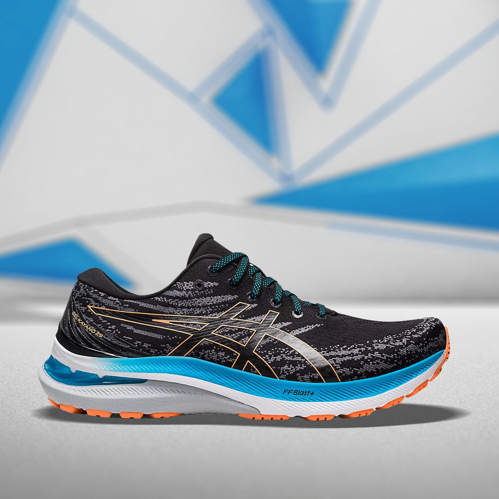 ASICS GEL-KAYANO 29 (M) - BLACK/SUN PEACH RUNNING SHOES - InstaSport