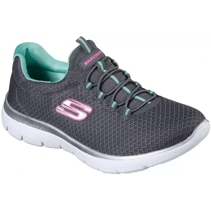 SKECHERS SUMMITS Walking Shoes For Women  (Grey) (12980-CCGR)