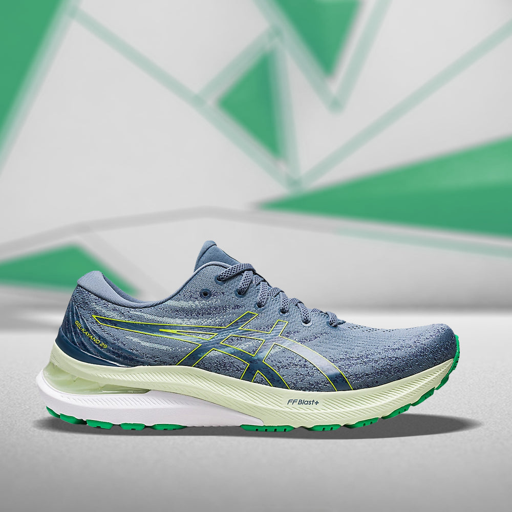 ASICS GEL-KAYANO 29 (M) - STEEL BLUE/LIME ZEST RUNNING SHOES - InstaSport