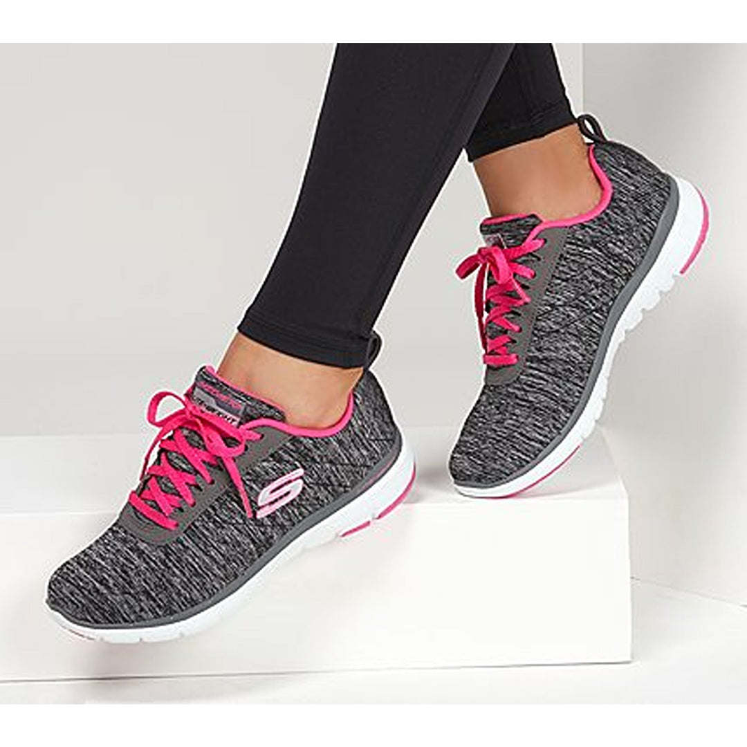 SKECHERS WOMEN'S FLEX APPEAL 3.0 - INSIDERS (13067-BKHP)