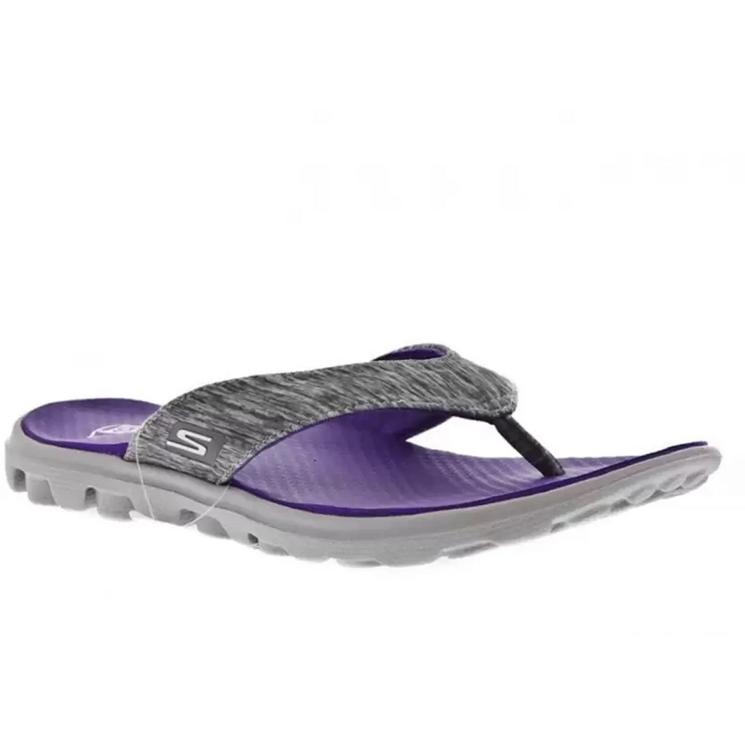 Skechers Women's Grey/Purple Slippers_13631ID-GYPR