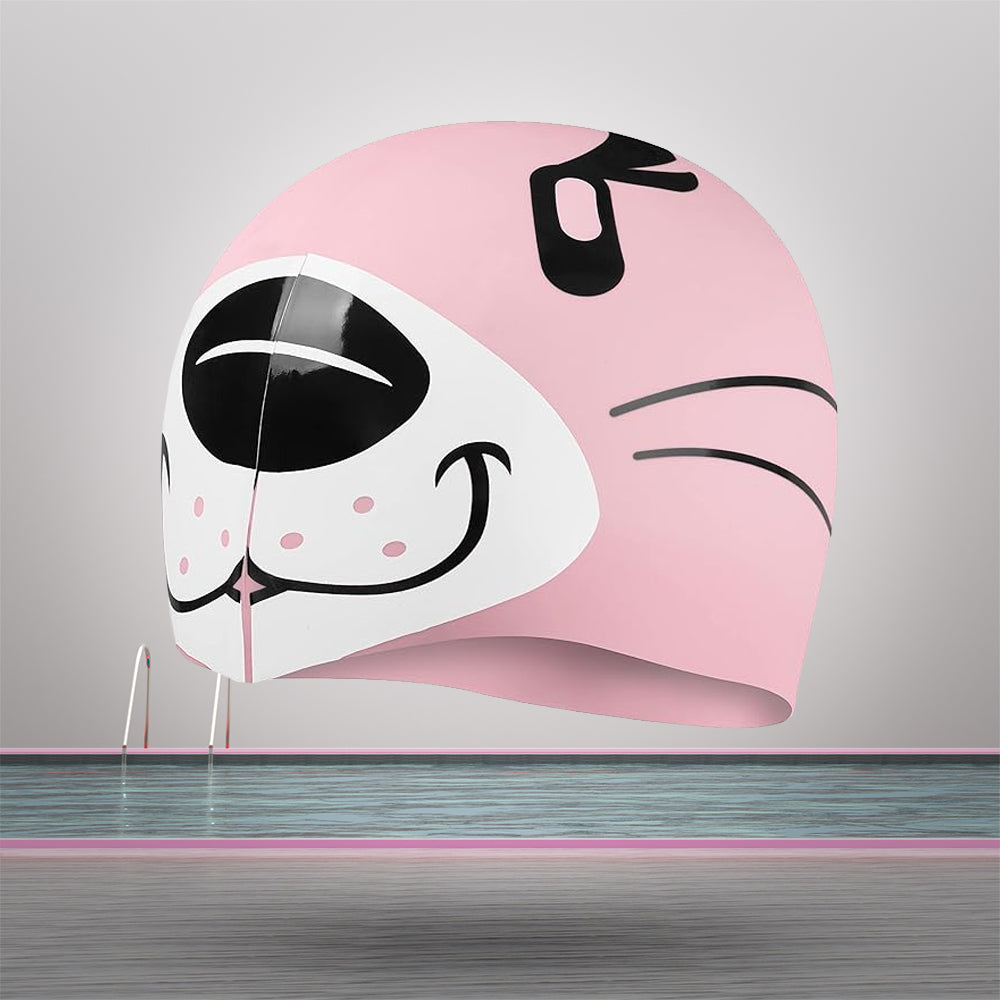 Speedo Tots Unisex Printed Character Swim Caps (Pink/ Black)