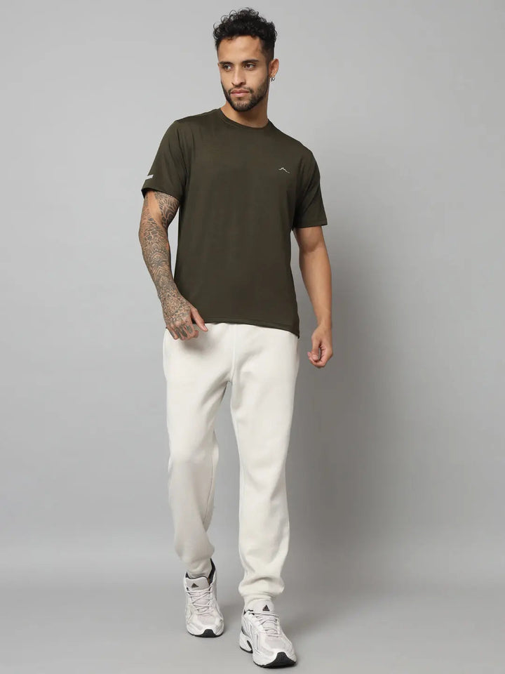 olive green colour t shirt for men - Reccy