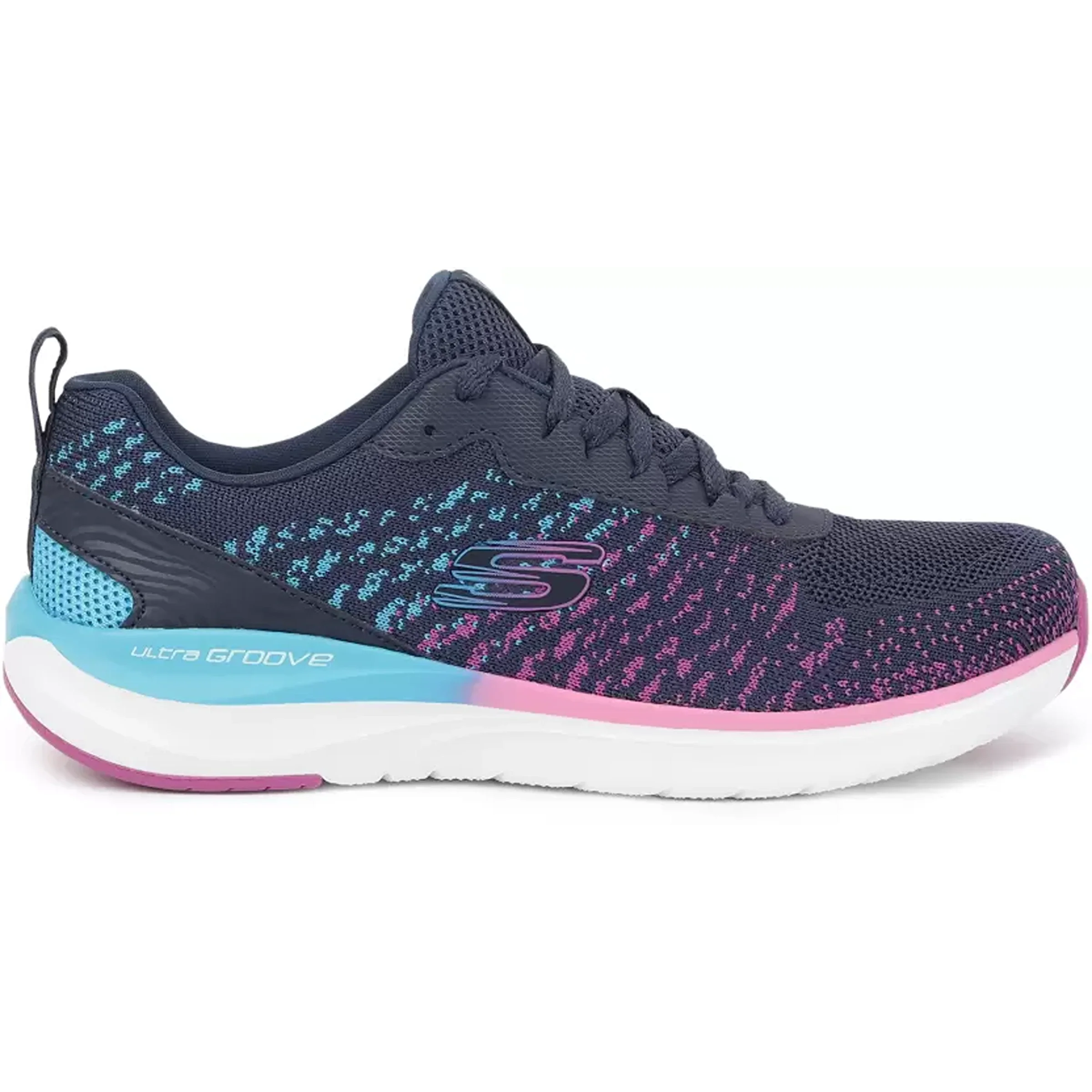 SKECHERS ULTRA GROOVE-GLAMOUR Running Shoes For Women  (Blue) (149282-NVMT)