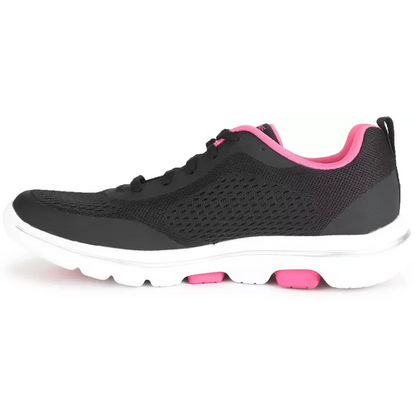 SKECHERS GO WALK 5 - EXQUSITE Walking Shoes For Women  (Black) (15953-BKPK) - InstaSport