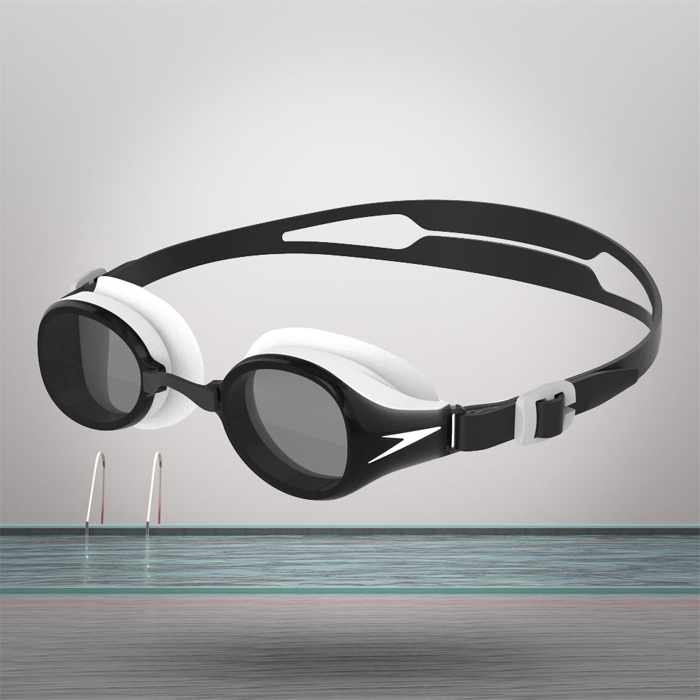 Speedo Unisex Junior Hydropure Swim Goggles - Black & White