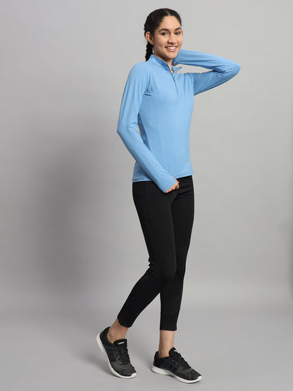 blue long sleeve t shirt