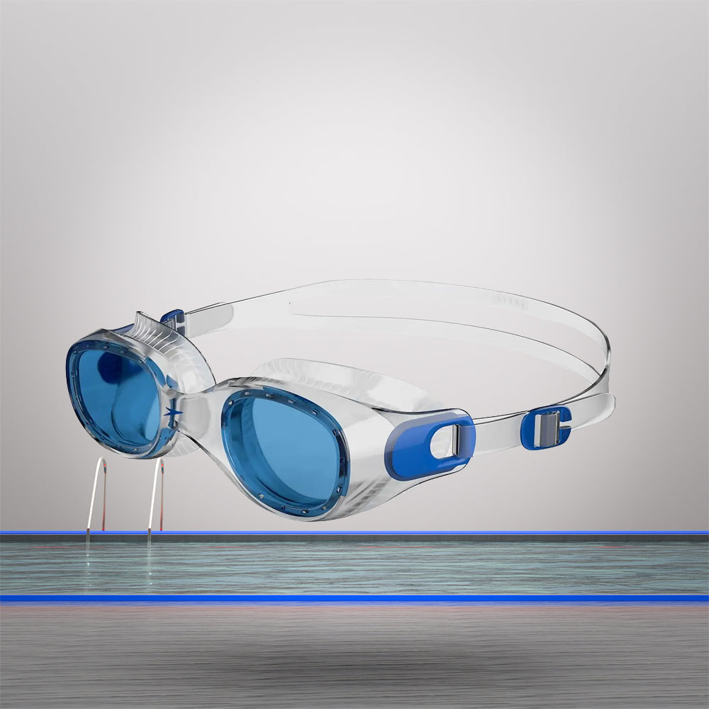 Speedo Unisex Junior Futura Classic Tint Lens Swim Goggles - Tint & Neon Blue