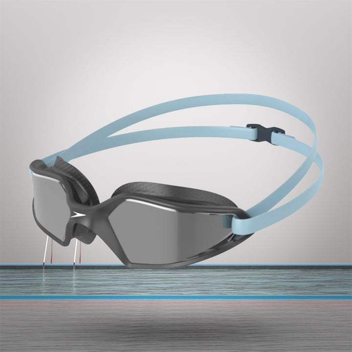 Speedo Unisex Adult Hydropulse Mirror - Lens Swim Goggles - Grey & Silver