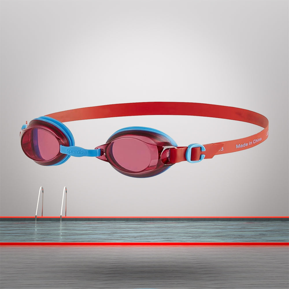 Speedo Unisex Junior Jet Tint - Lens Goggles  (Turquoise & Lava)