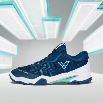 Victor A830 IV Badminton Shoes - Blue/White