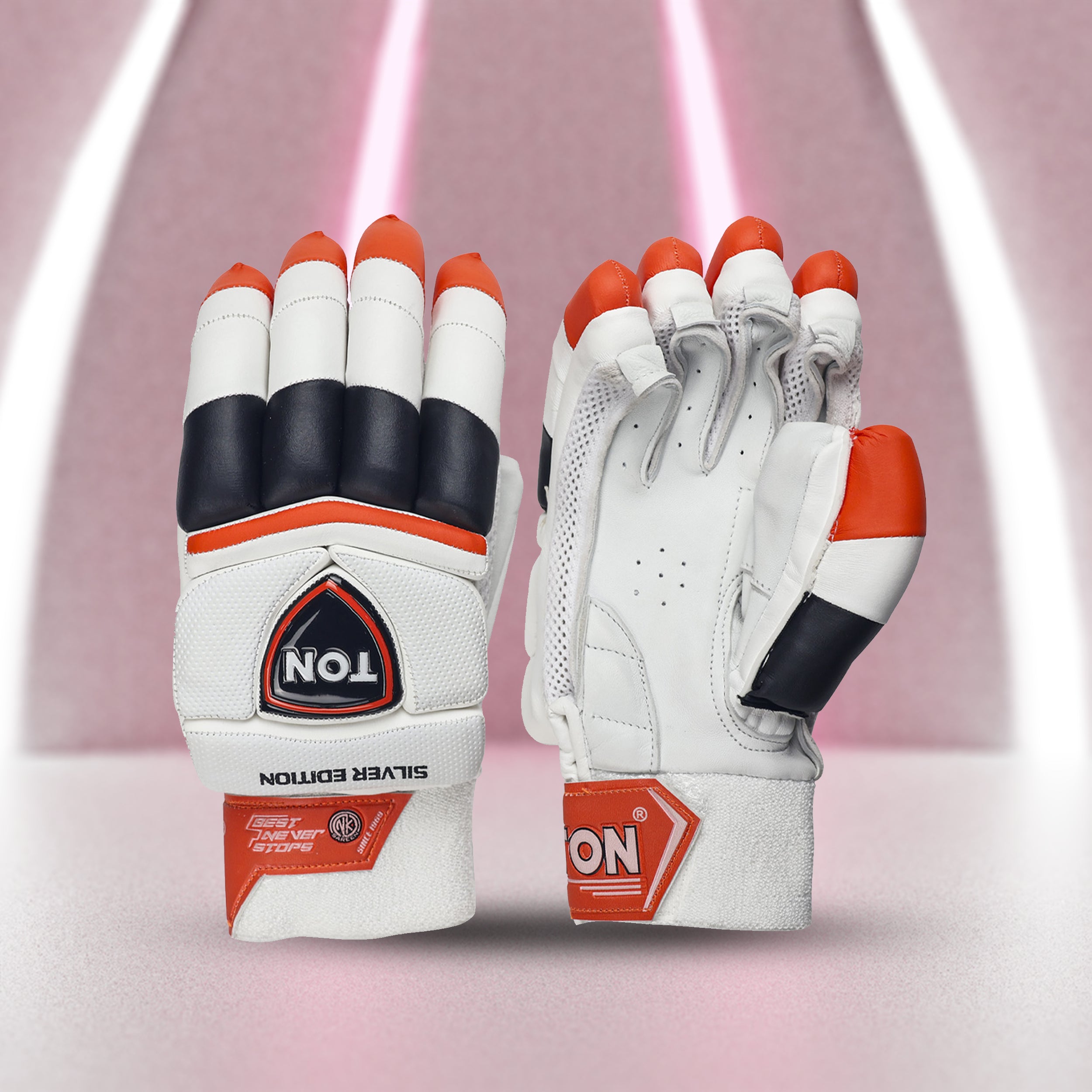 SS Ton Silver Edition Cricket Batting Gloves  Men-RH - InstaSport