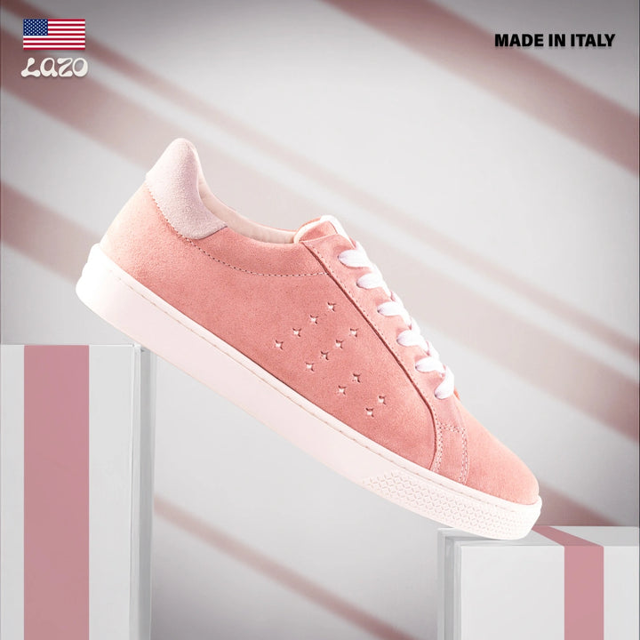 Lazo Halo Sneaker Tongue Graphic Morganite Pink/Milky Way White