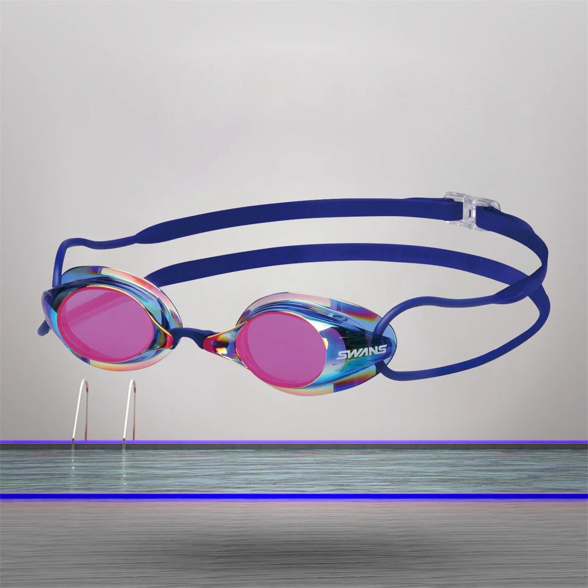 Swans SR-7M Swimming Goggle - Navy x Shadow Mirror