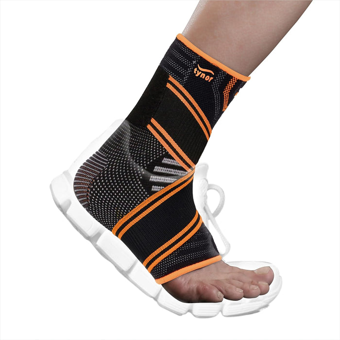 Tynor Air Pro Ankle Binder - Black & Orange - InstaSport