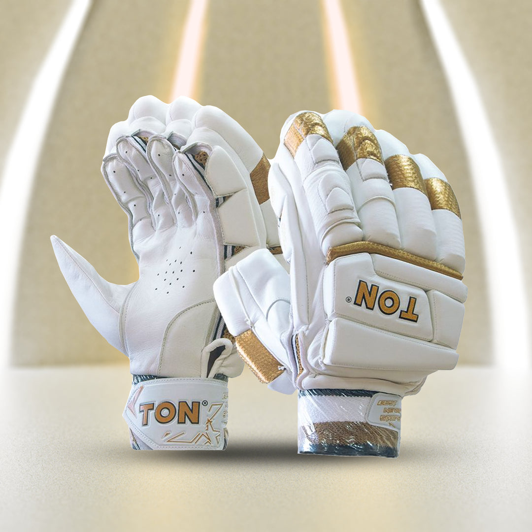 SS Ton Gold Edition Cricket Batting Gloves - InstaSport