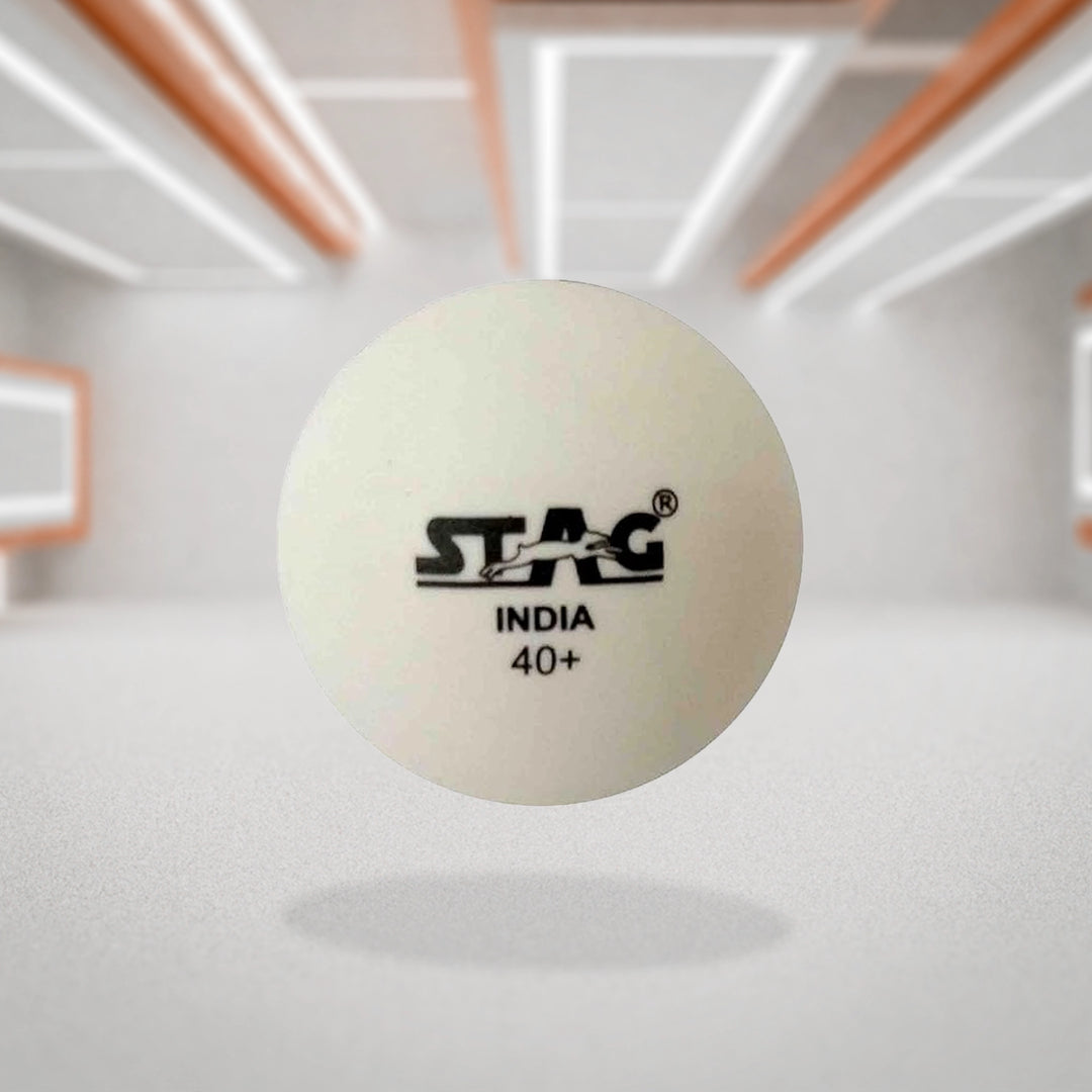 Stag Seam Table Tennis Ball - White & Orange - InstaSport