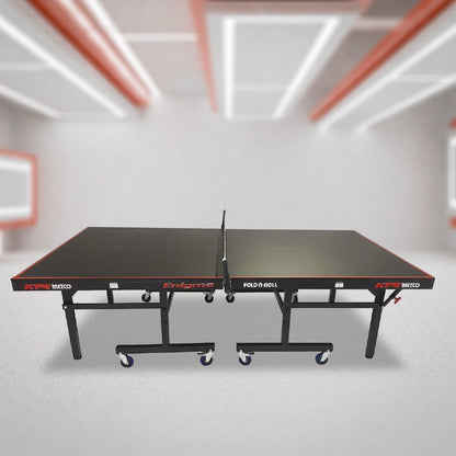 KTR Metco Enigma Black Table Tennis Table - Black/Red