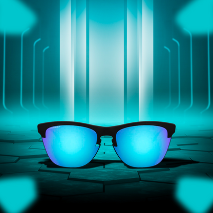 Oakley Frogskins Lite Matte Black Prizm sapphire Sunglass - InstaSport