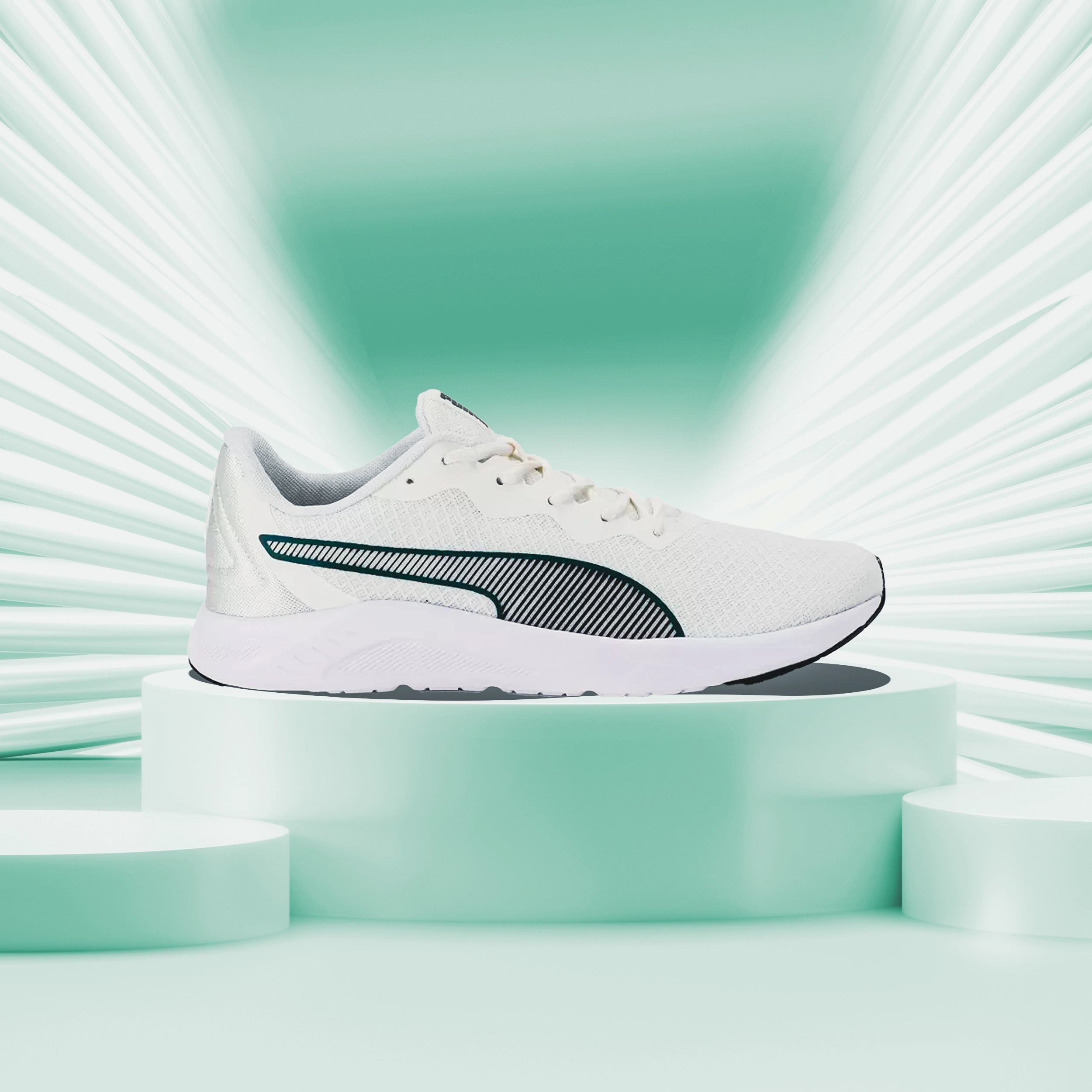 Puma Diffuse Men's Running Shoe (Warm White-Malachite-Black) 31075502