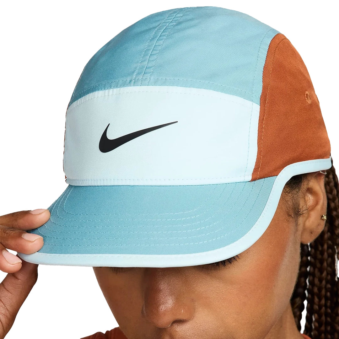 Nike Dri-FIT Fly Unstructured Swoosh Cap - Denim Turquoise/Glacier Blue/Dark Russet/Black