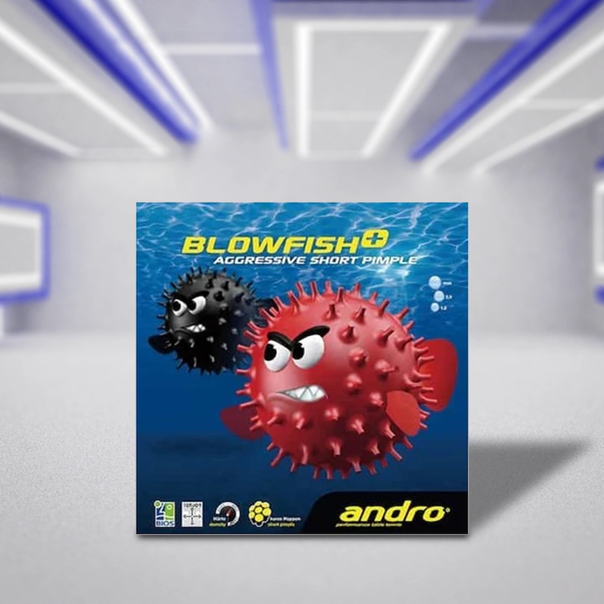 Andro Blowfish+ Table Tennis Racquet Rubber - Red