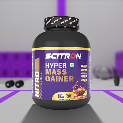 Scitron Nitro Series Hyper Mass Gainer - (Milk Chocolate) - InstaSport