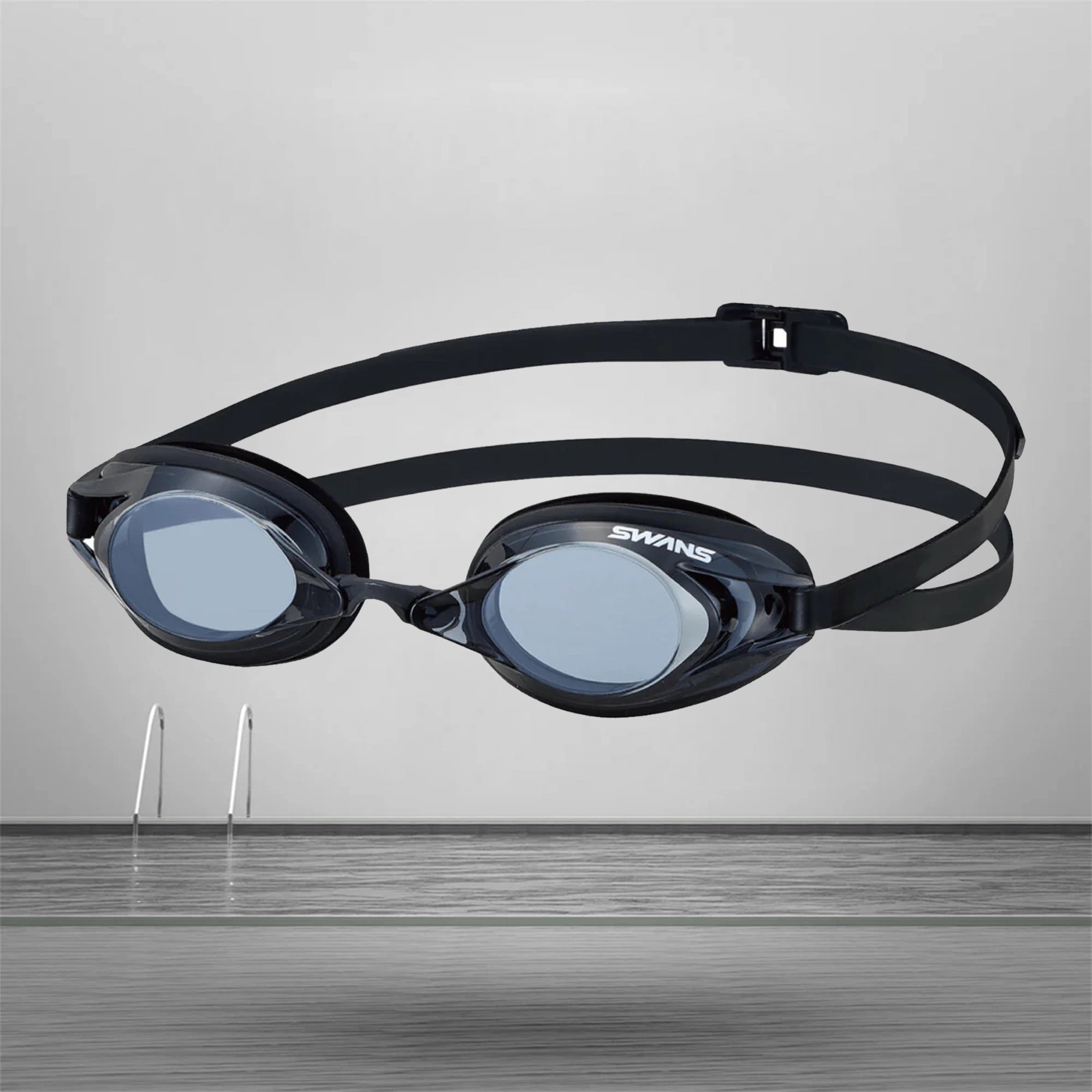 Swans SR-2Nev Swimming Goggle (Silicone Cushion Model) Black