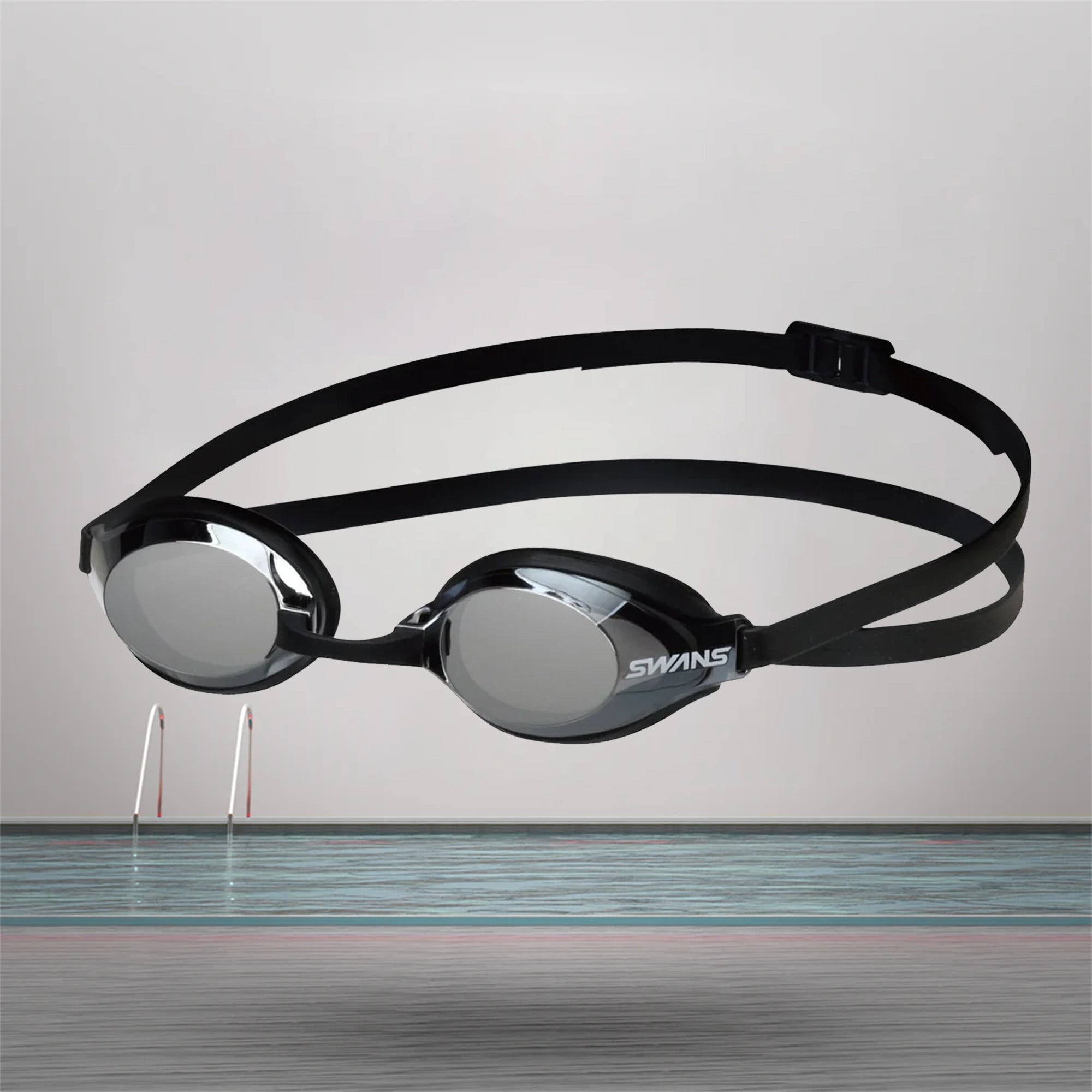 Swans SR-3M Swimming Goggle (Dark Smoke - Silver Mirror)
