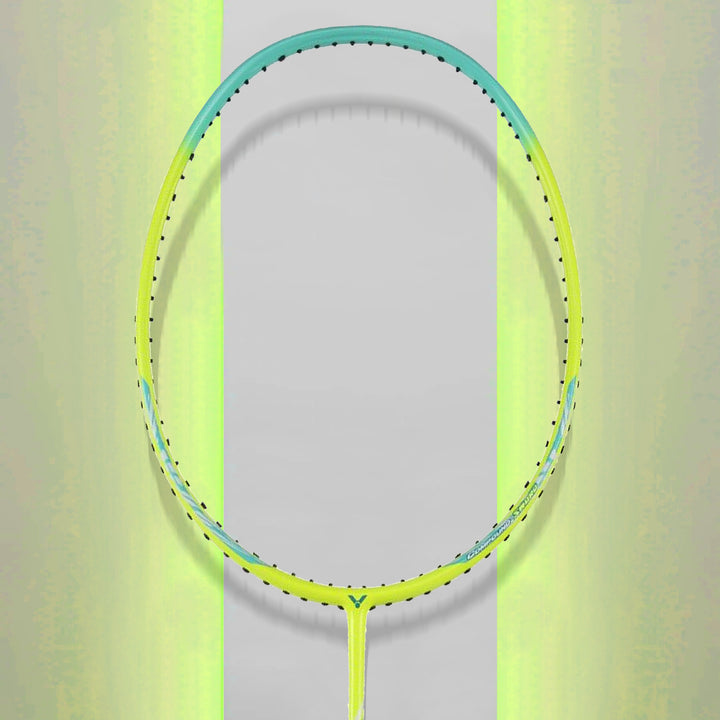 Victor Aura Speed 9 Strung Badminton Racket - Light Lime - 4U