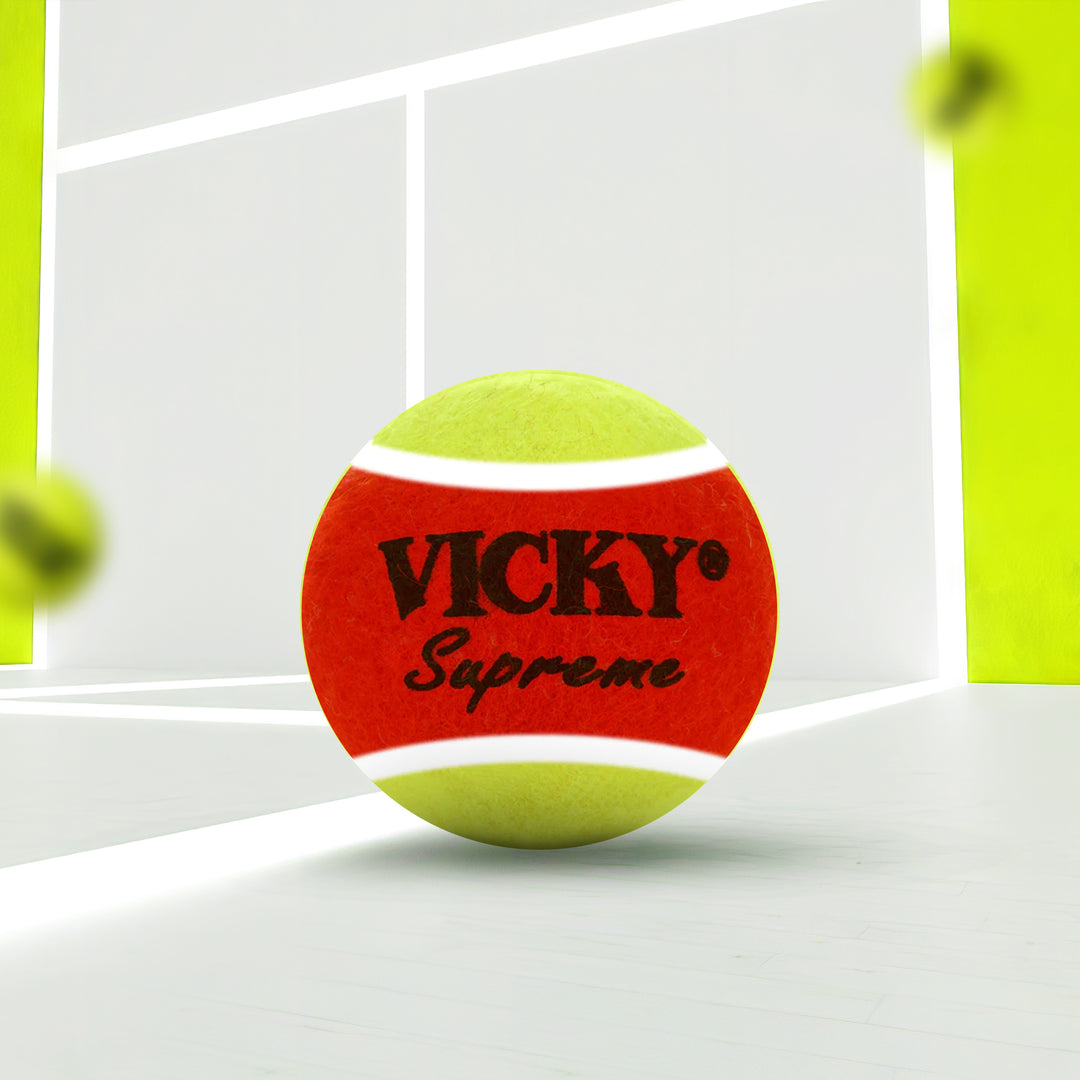 Vicky Supreme Light Tennis Balls - Double Colour (Pack of 9) - InstaSport