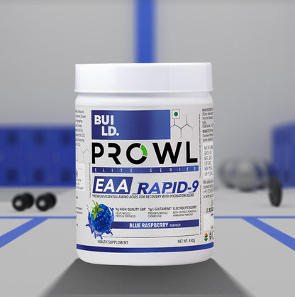 Build Prowl EAA Rapid 9 - Blue Raspberry - 450 gm ( 0.99 lb) - InstaSport