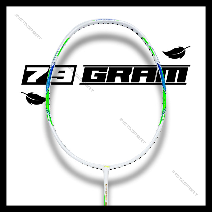 Li-Ning GForce 3900 Superlite Badminton Racket (White/ Blue) - InstaSport