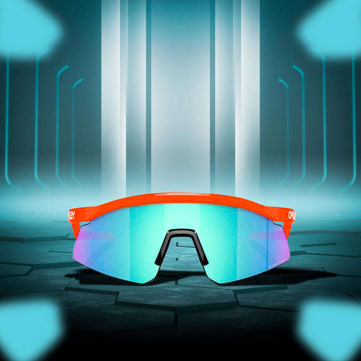 Oakley Hydra Neon Orange Prizm Sapphire Sunglass