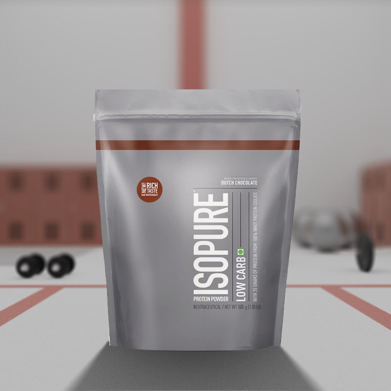 Isopure Low Carb 100% Whey Protein Isolate Powder - 500 gm - Dutch Chocolate - InstaSport