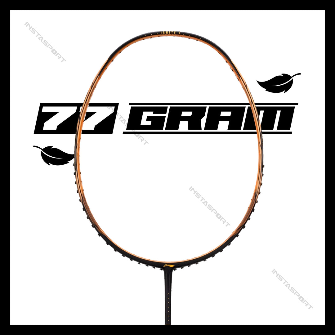 Li-Ning Ignite 7 Badminton Racket (Black/ Gold) - InstaSport