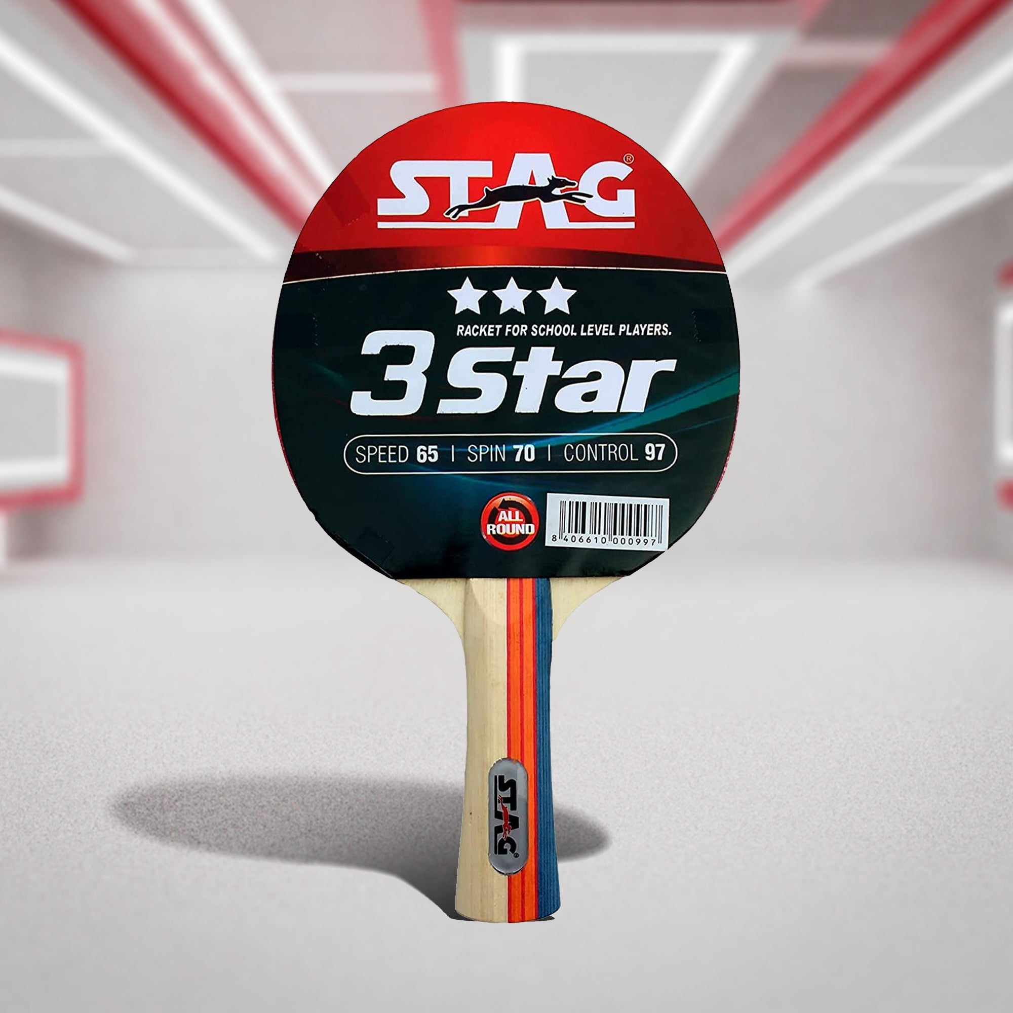 Stag 3 Star Table Tennis Racquet - InstaSport