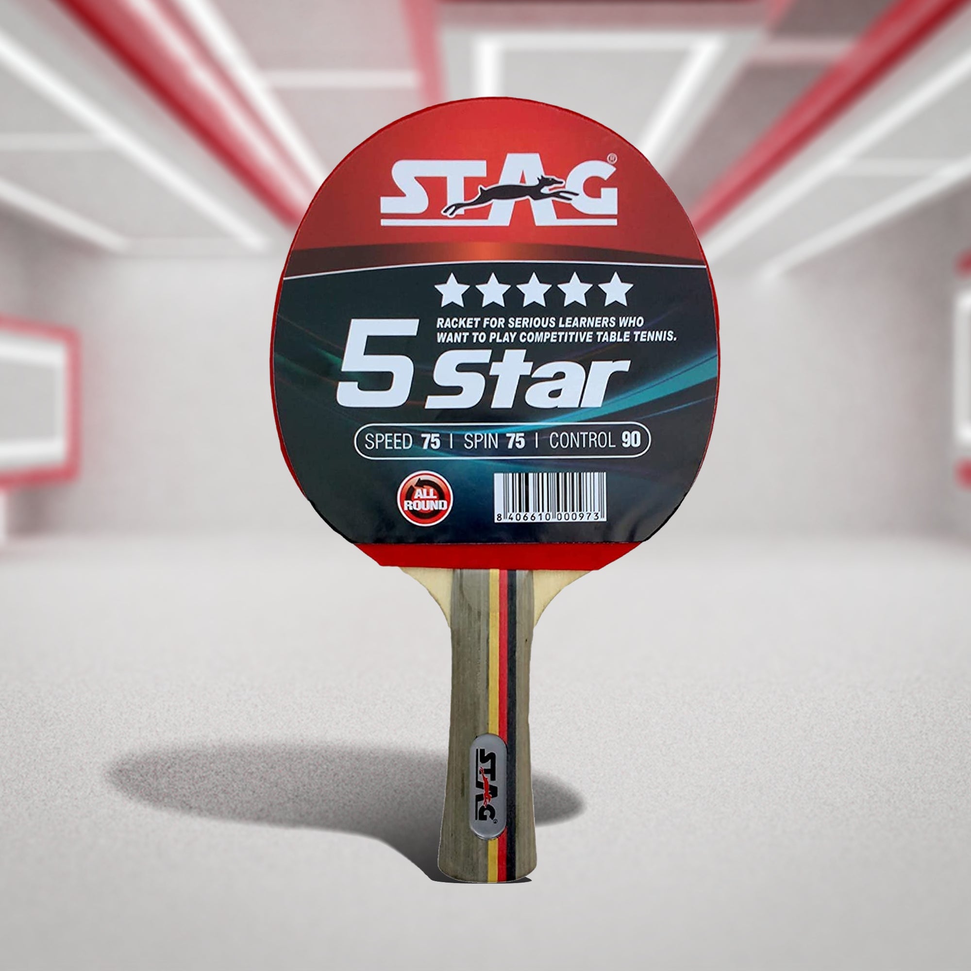 Stag 5 Star Table Tennis Racquet - InstaSport