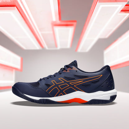 Asics Gel Rocket 11 Badminton Shoes (Peacoat/ Shocking Orange) - InstaSport