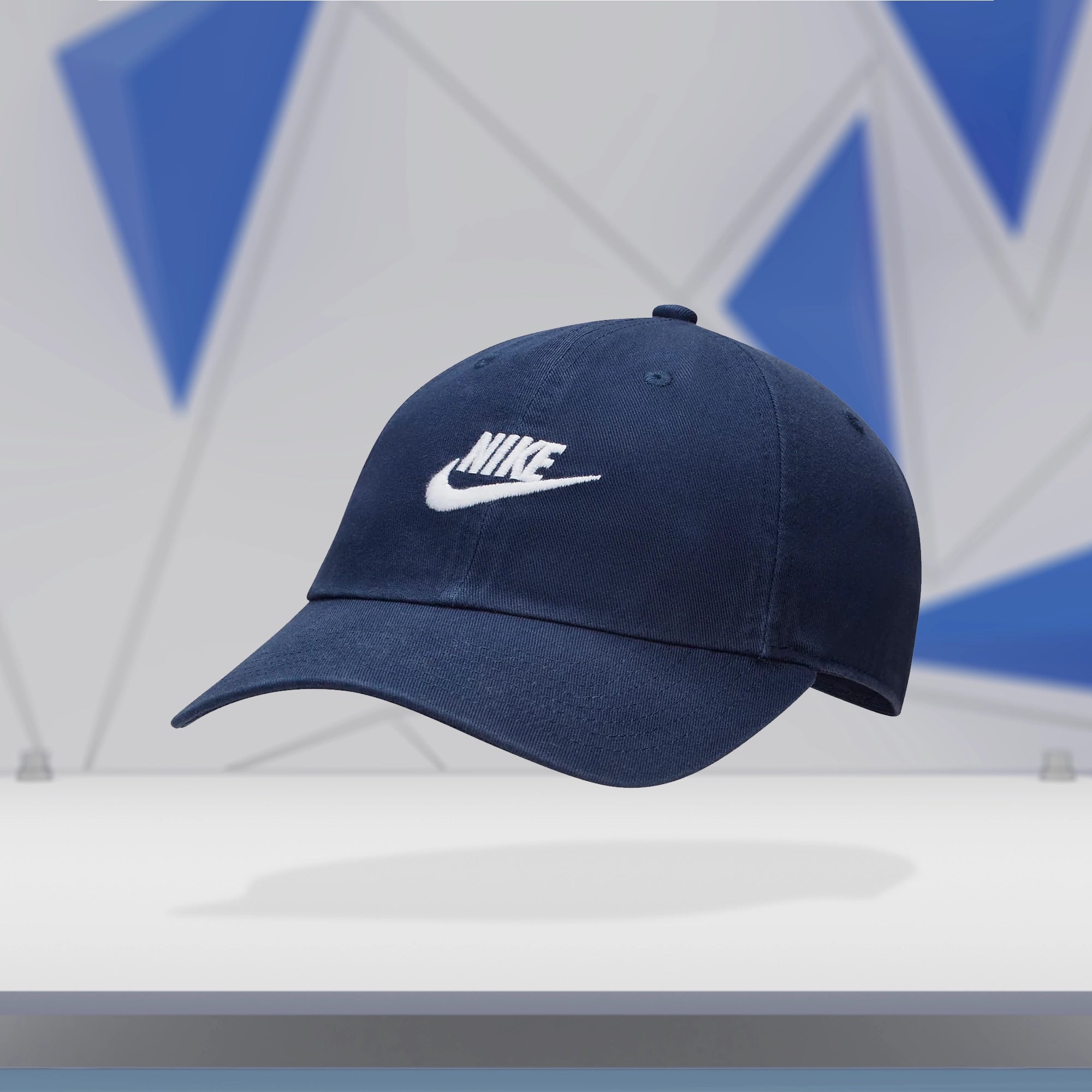 Nike Club Unstructured Futura Wash Cap - Midnight Navy/White