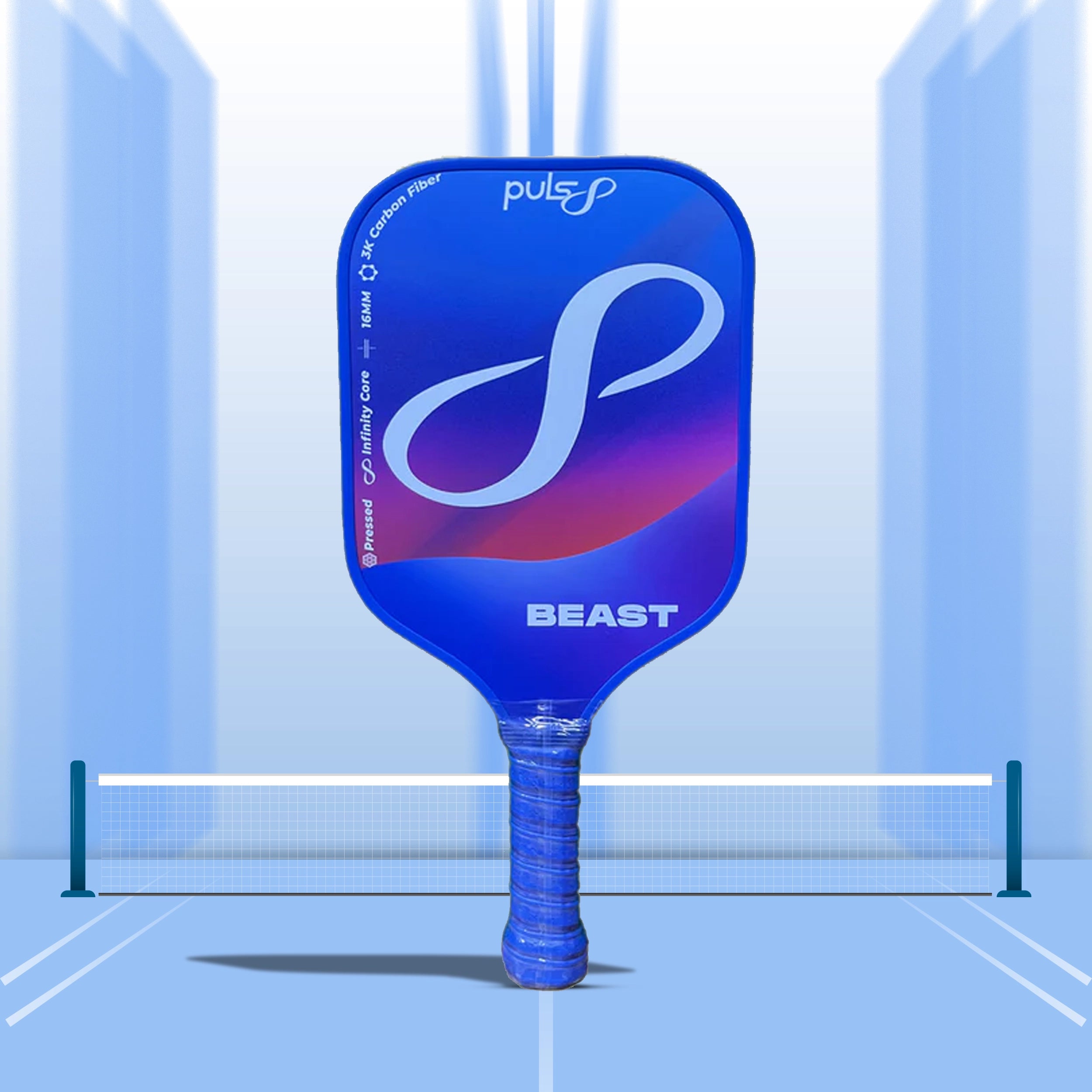 Puls8 Beast 3K Carbon Pickleball Paddle - 16mm