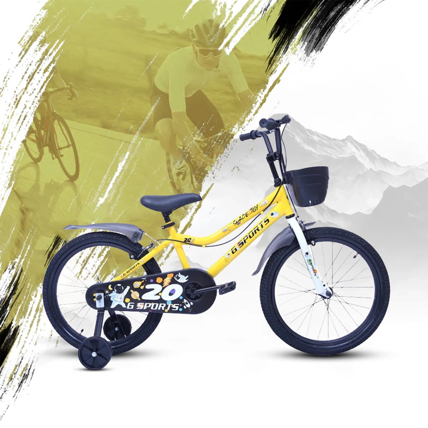 G-Sports Space Toy 20 Kids Unisex Bicycle - Yellow