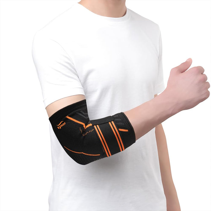 Tynor Air Pro Elbow Support - Black & Orange - InstaSport