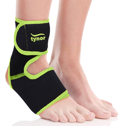 Tynor Ankle Support Neo - Black & Green - InstaSport