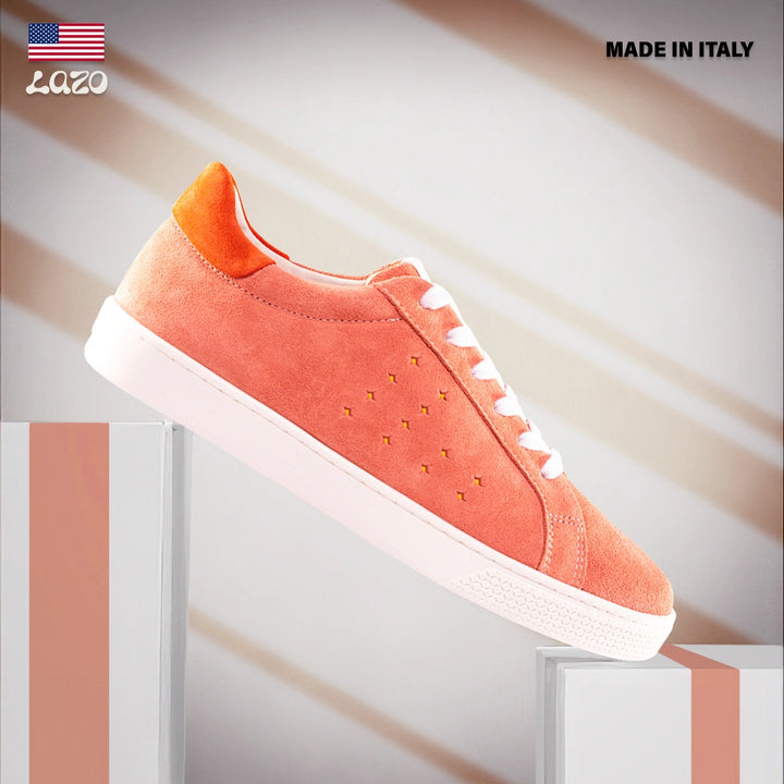 Lazo Halo Sneaker Tongue Graphic Andromeda Pink/Carnelian Orange