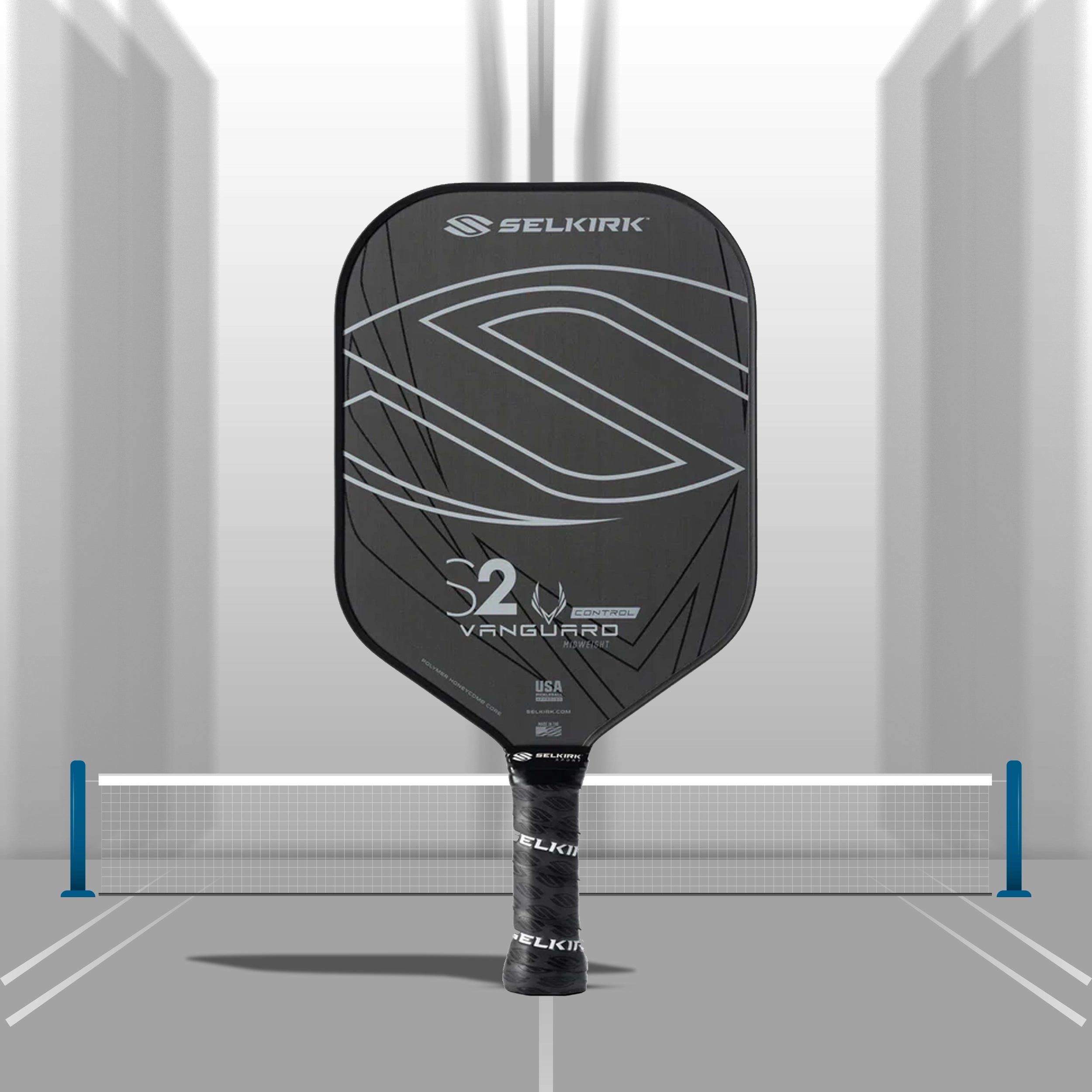 Selkirk Vanguard Control S2 Pickleball Paddle- Raw Carbon(Mid Weight)