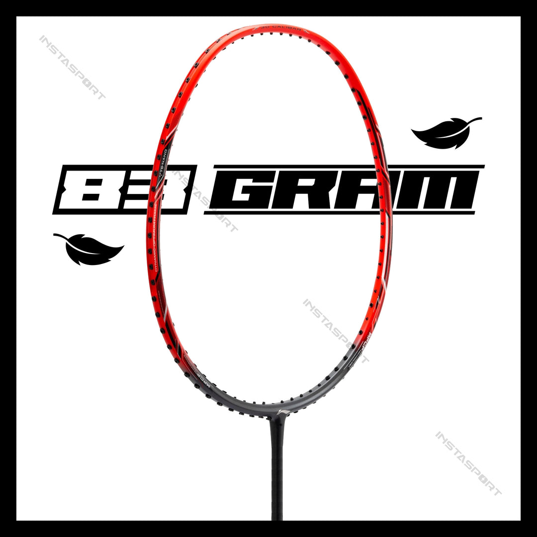 Li-Ning 3D CALIBAR X Boost (Dark Grey/Red) Badminton Racket - InstaSport