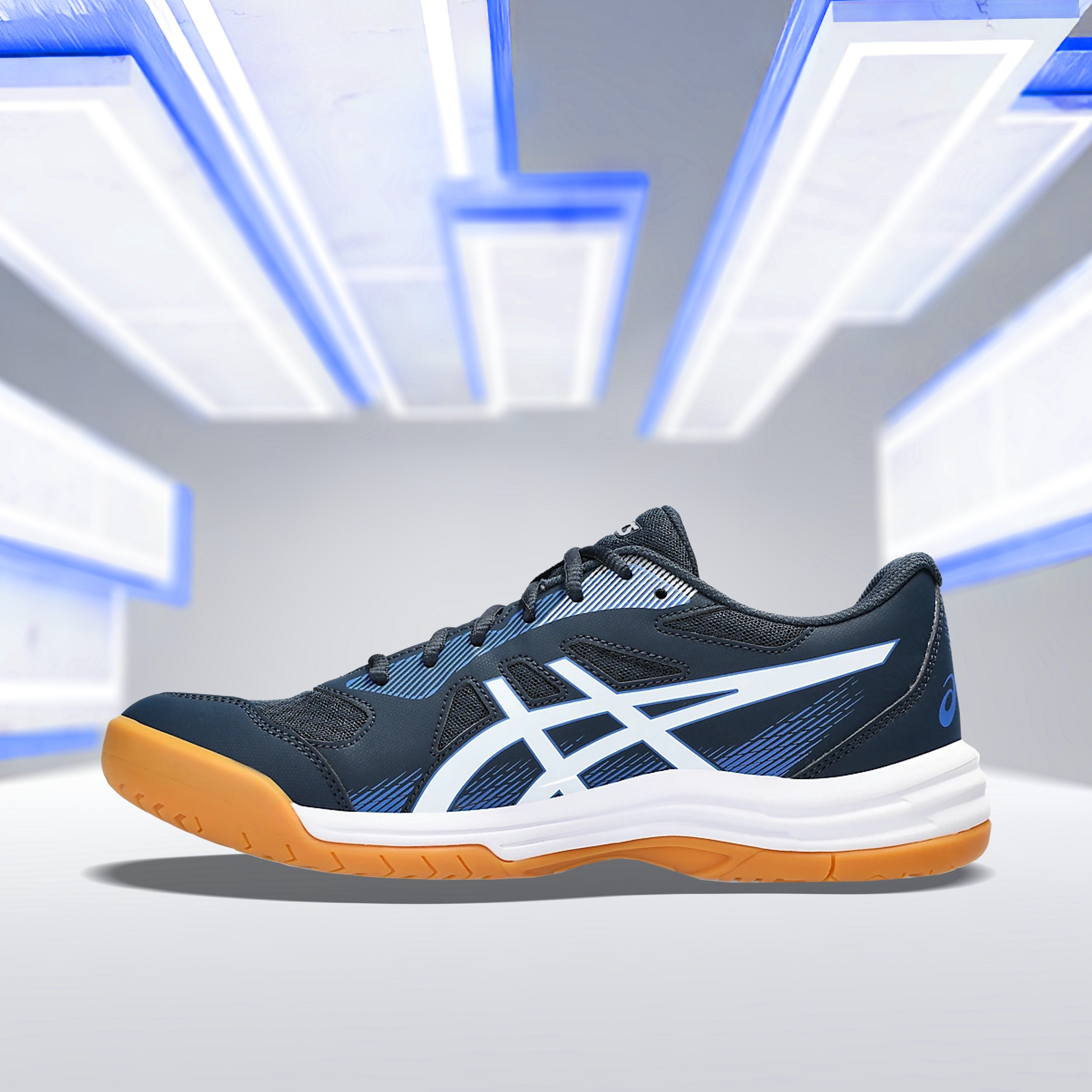 Asics Upcourt 5 (French Blue/ White) Badminton Shoes - InstaSport