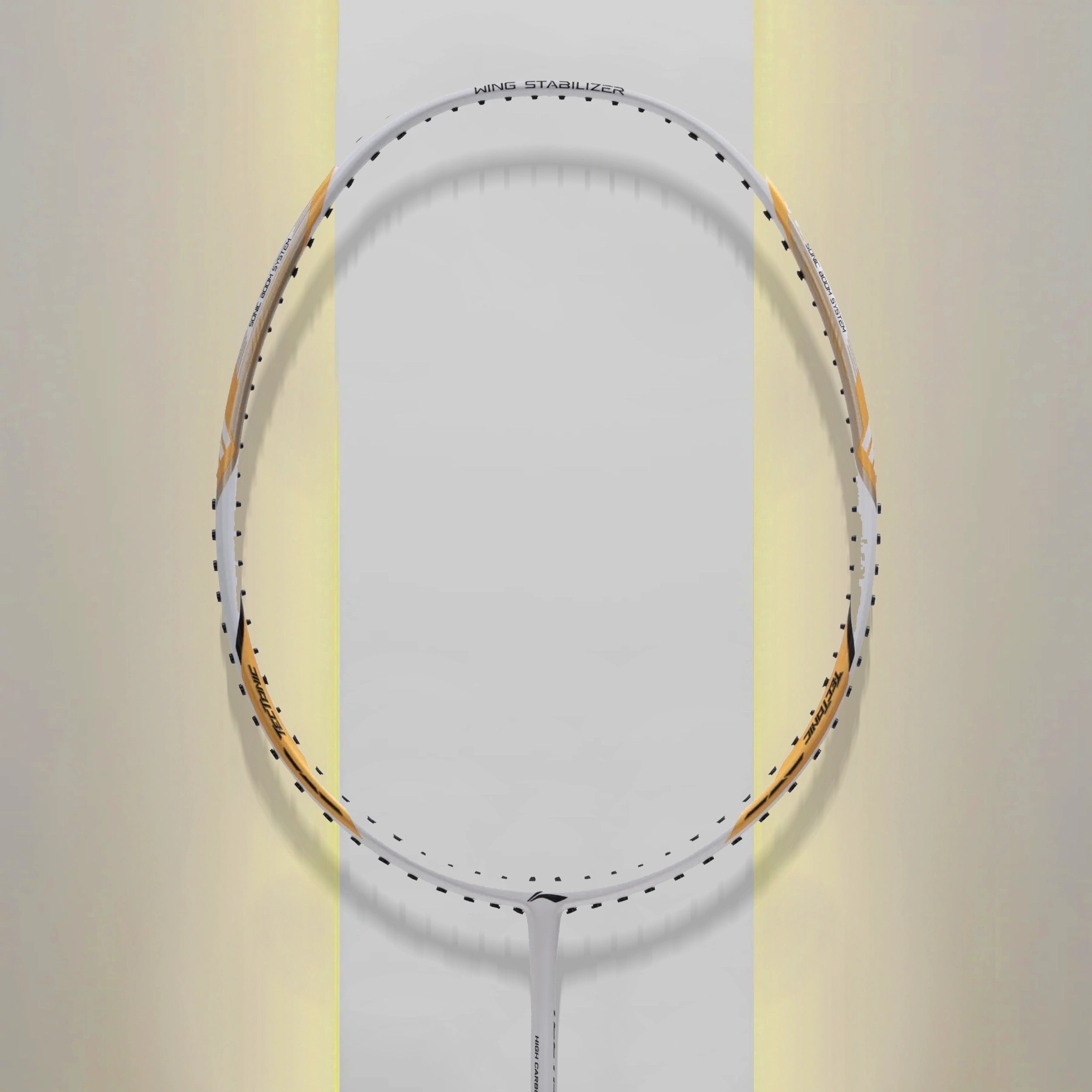 Li-Ning Tectonic 1S Badminton Racket- White / Gold