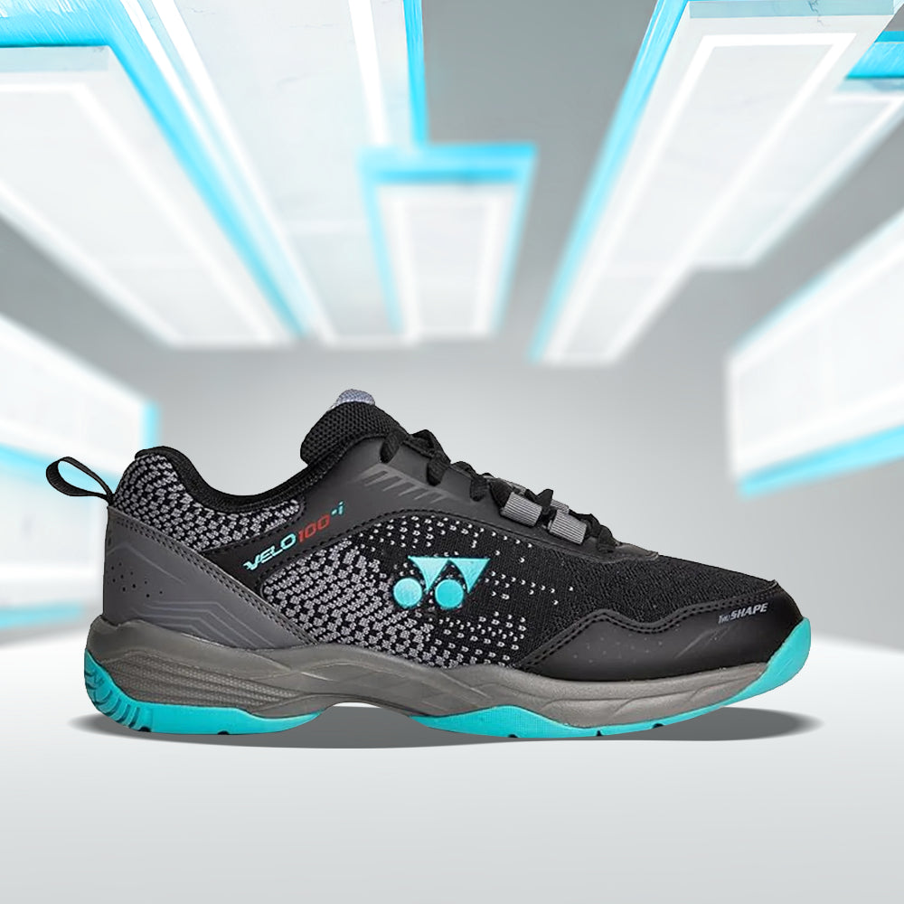 Yonex Velo 100 i Badminton Shoes  Black and Vivid Sky - InstaSport